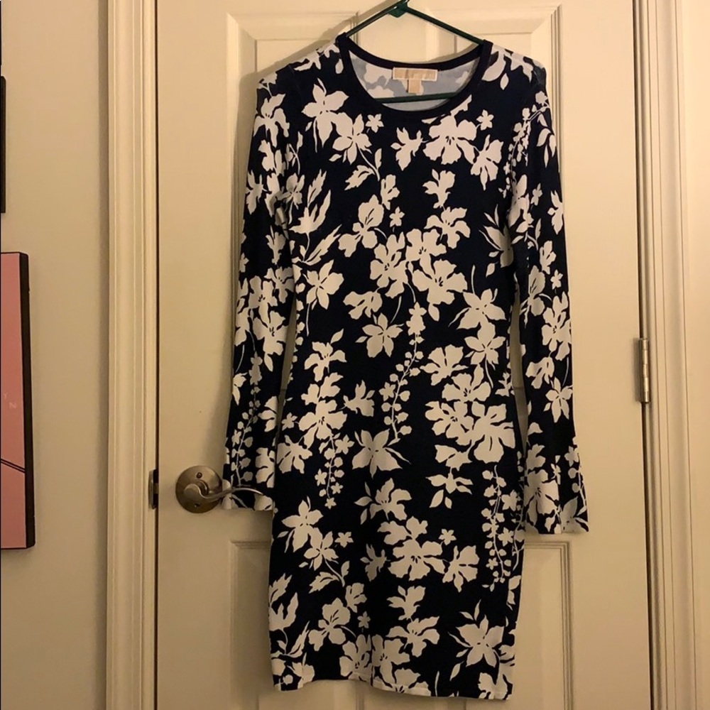 Michael Kors fitted floral dress